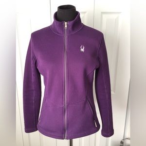 Spyder purple knit jacket. Womens medium